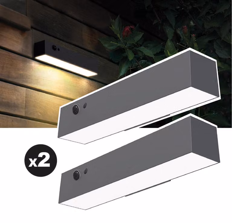 Set di 2 lampade solari EZIlight® Solar Wall S24