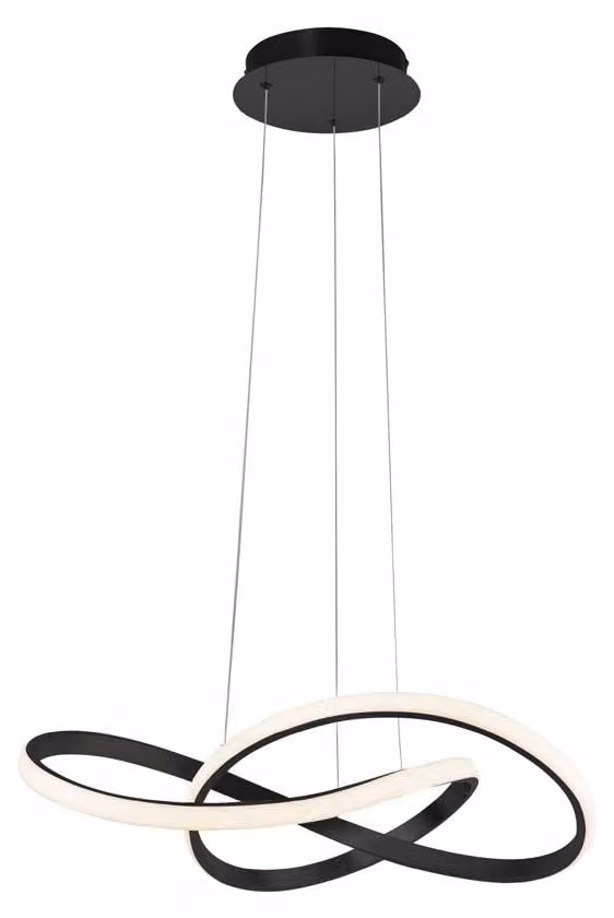 Lampada a sospensione a LED, nera, 3 livelli dimmerabili, H 120 cm