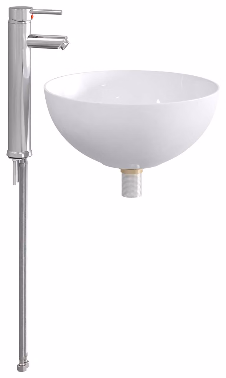Lavabo da bagno Cromato 35,5 x 35,5 x 14,5 cm Metallo