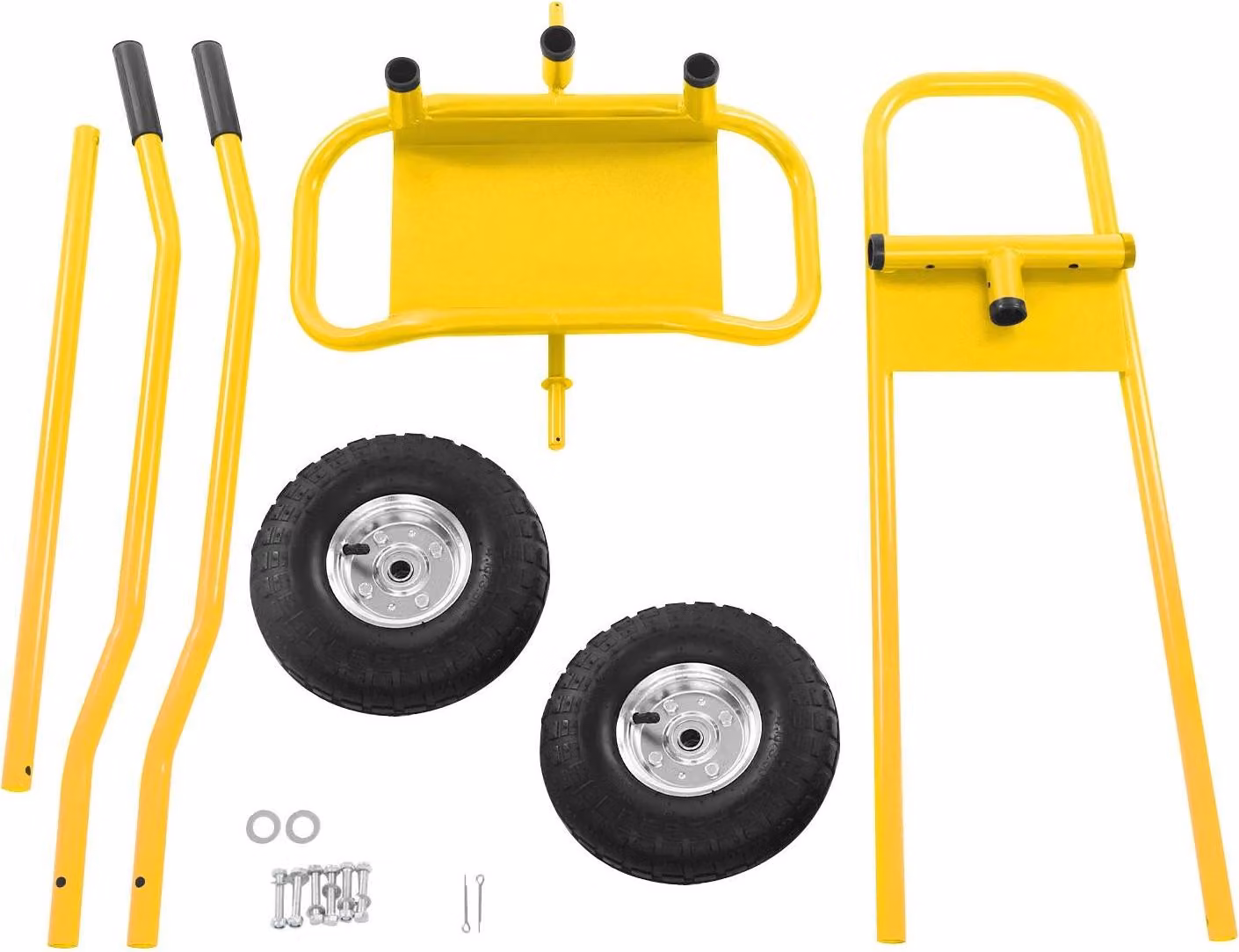 Carrello di trasporto, capacità di carico di 220 kg, design facile da usare, giallo