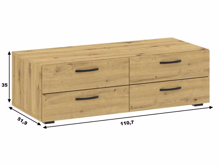 Cassettiera bassa RICHMOND - rovere artisan