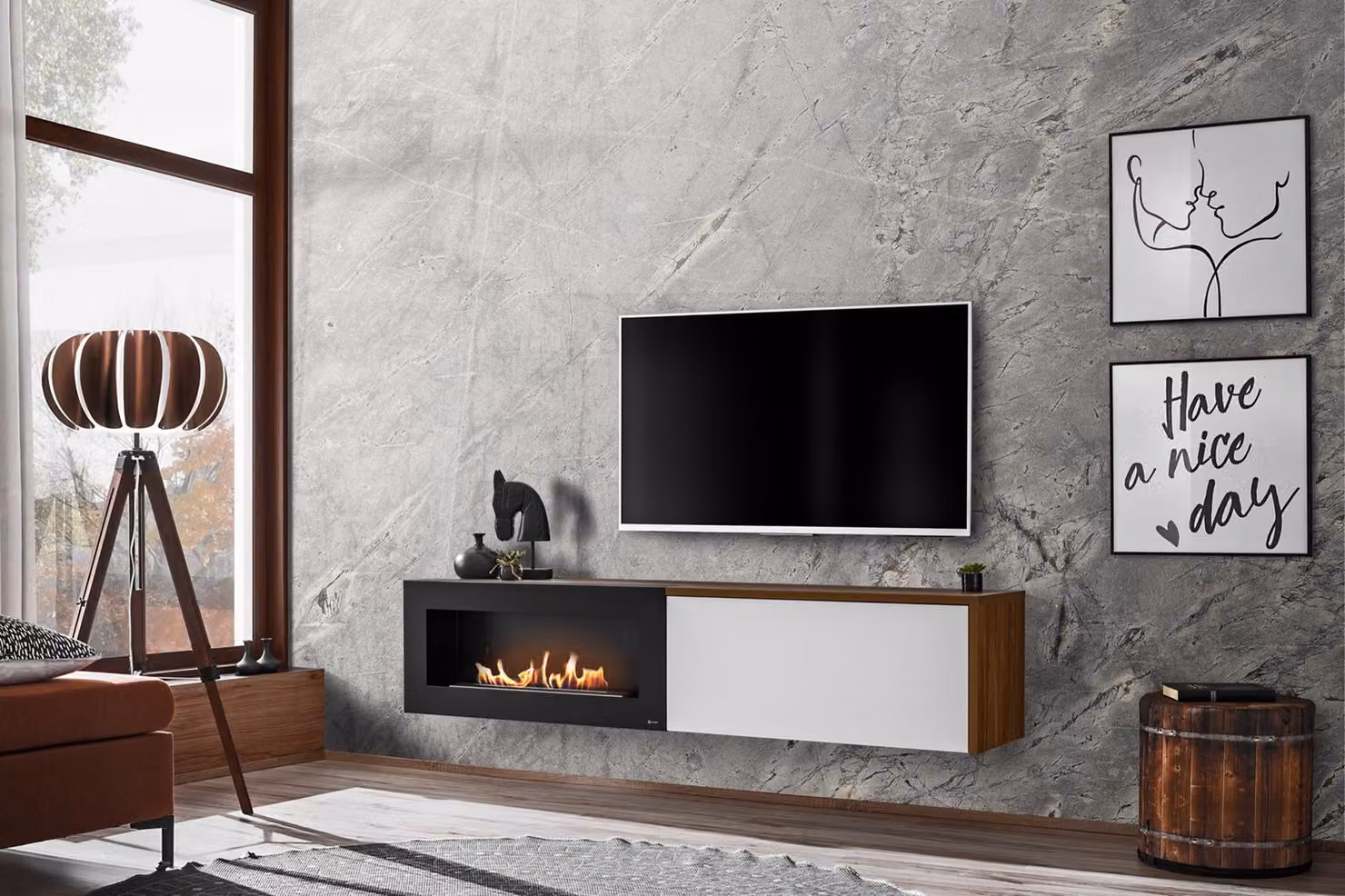 TV Ständer Sideboard Wohnzimmer Holz Luxus Möbel Modernes Design