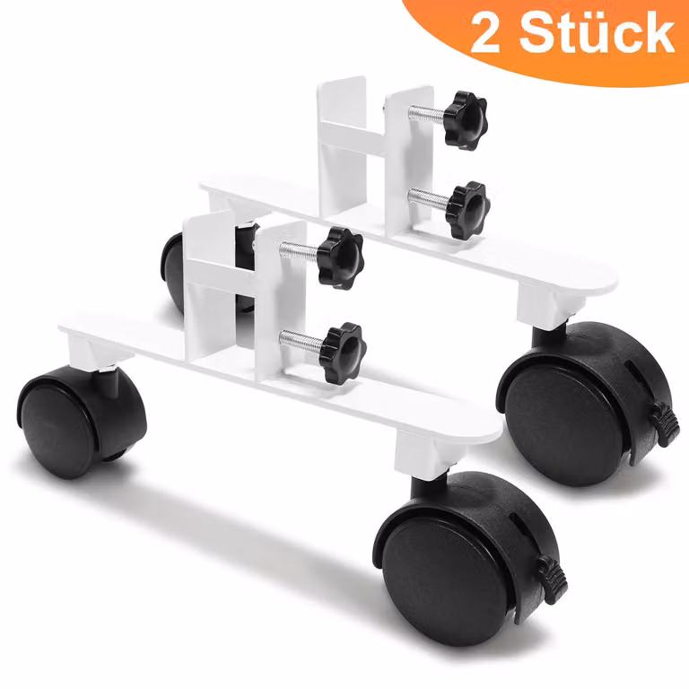 Ikodm, supporti per pannelli radianti a infrarossi, set da 2, supporti con ruote per pannelli radianti a infrarossi, in metallo, adatti a pannelli fino a 3,5 cm di spessore