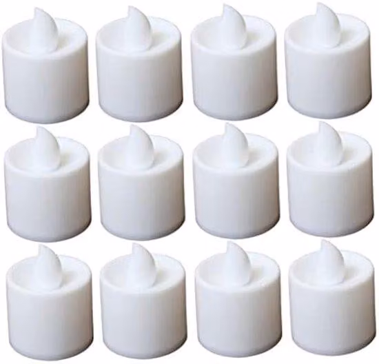 Luci LED con cambio di colore, alimentate a batteria, senza fiamma, confezione da 24 pezzi.