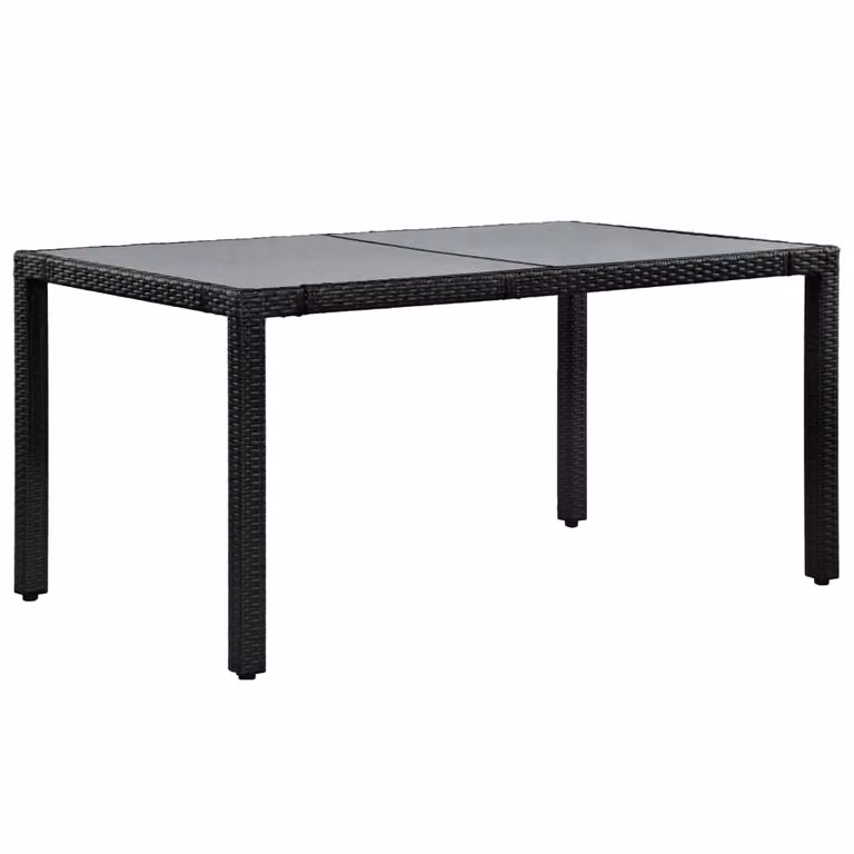 vidaXL set da pranzo da giardino 7 pezzi in polirattan nero