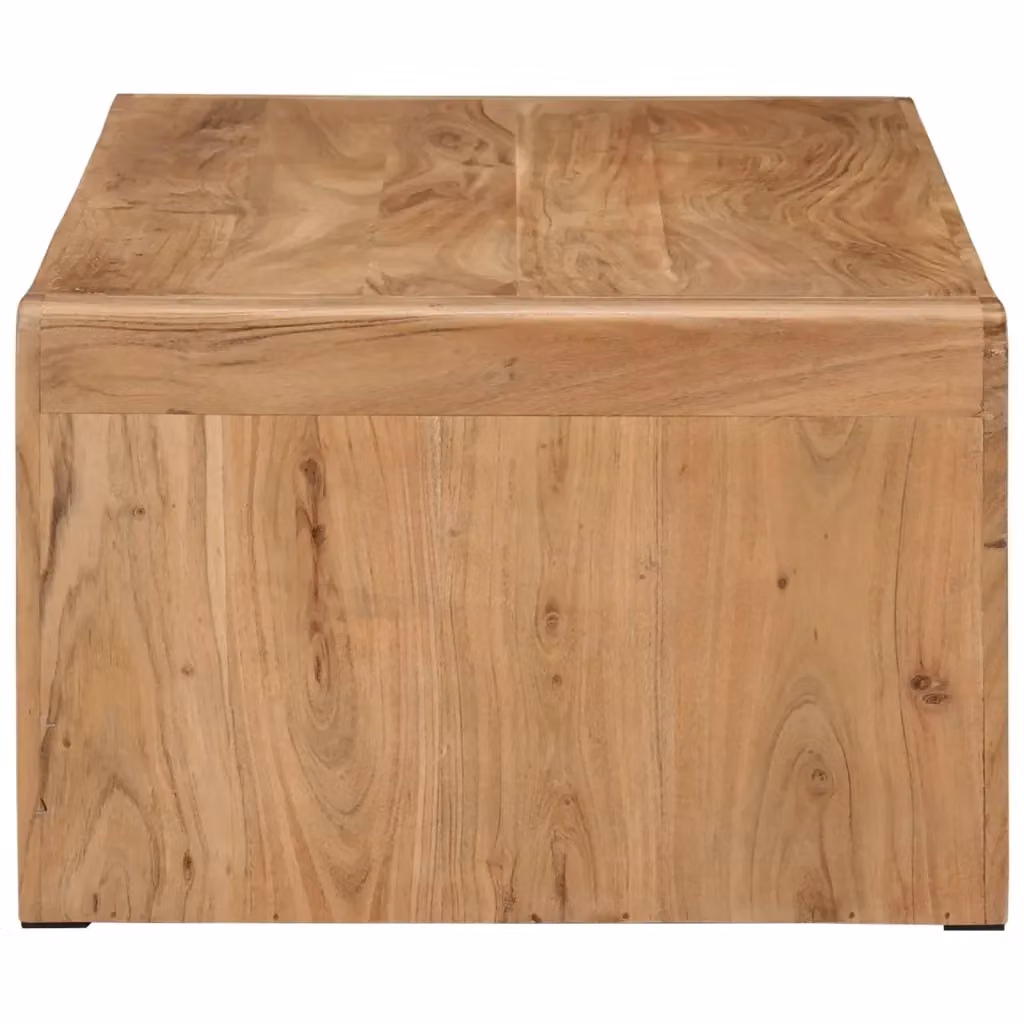 Tavolino da salotto rettangolare in legno di acacia color marrone vidaXL L/P/H: 110 x 55 x 35 cm – 2