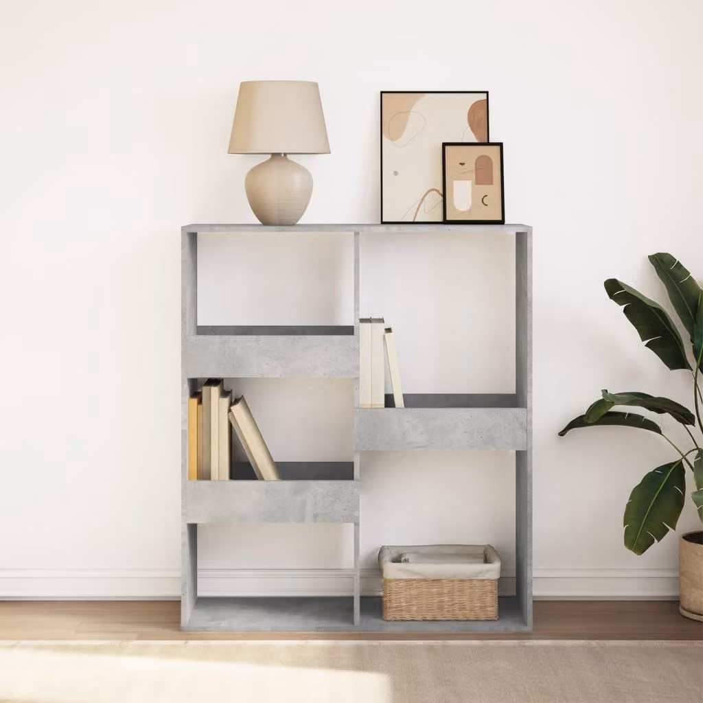 Libreria/Divisorio vidaXL Grigio, L 100 cm x P 33 cm x H 115 cm
