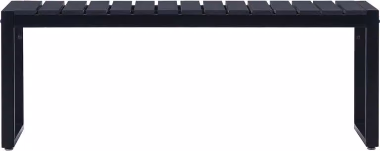 Panchina da giardino 120,5 cm PS top nero
