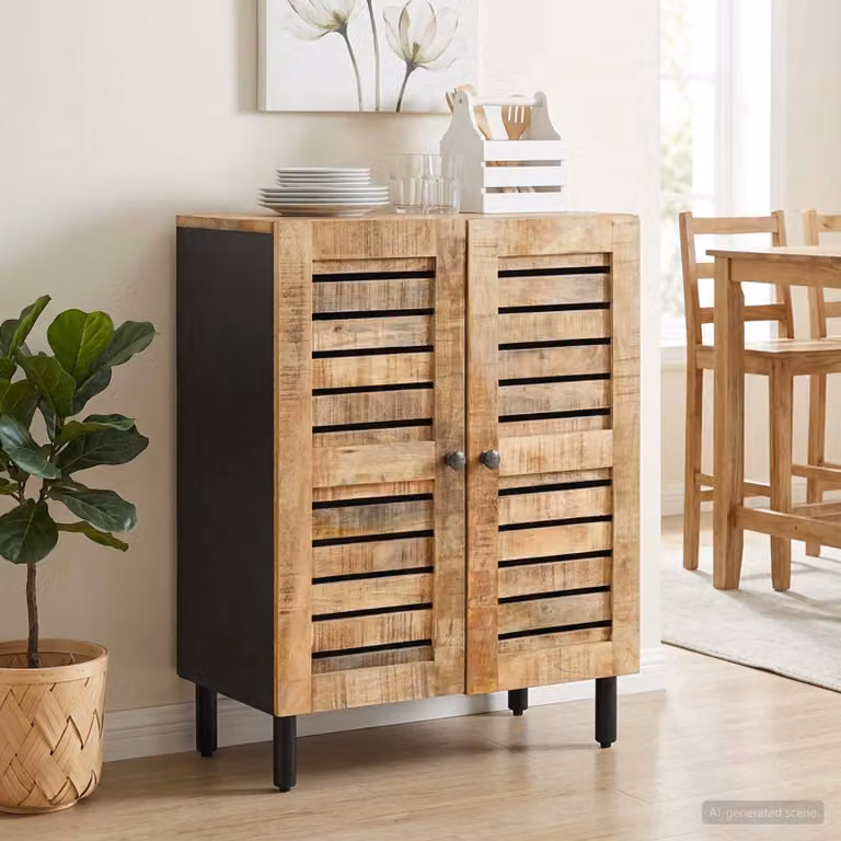 Armadio da stoccaggio vidaXL in legno di mango massello marrone L: 60 cm, P: 33 cm, H: 75 cm