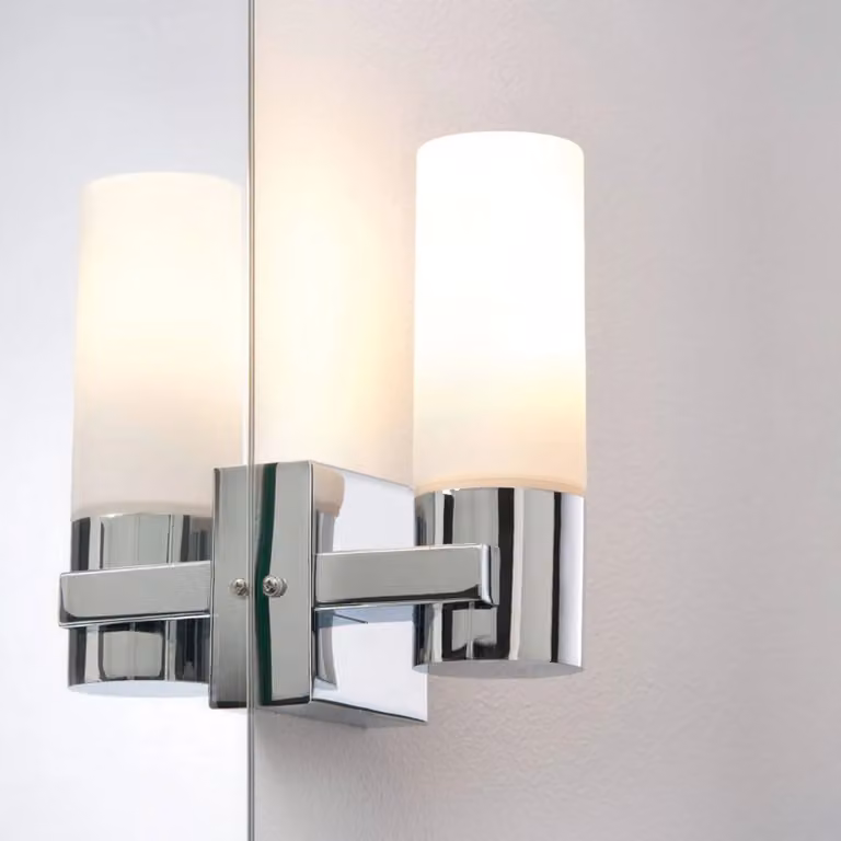 Paulmann Applique da parete Gemini, dimmerabile, Cromo / Argento, Bagno, Metallo, Moderno, Applique