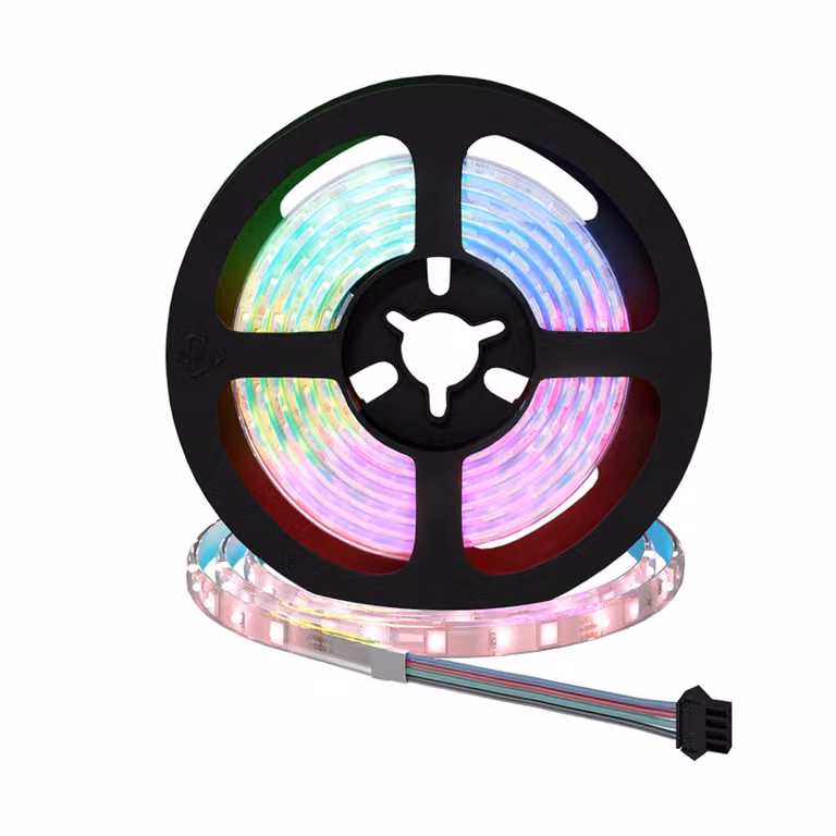 Set di 2 strisce LED RGB vidaXL multicolore con connessione USB, materiale in rame e plastica, nero e trasparente