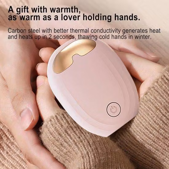 Scaldamani bifacciali, mini scaldamani ricaricabile tramite USB con 2 livelli di temperatura - Scaldamani da esterno per il lavoro, lo studio, la casa, i viaggi e il campeggio