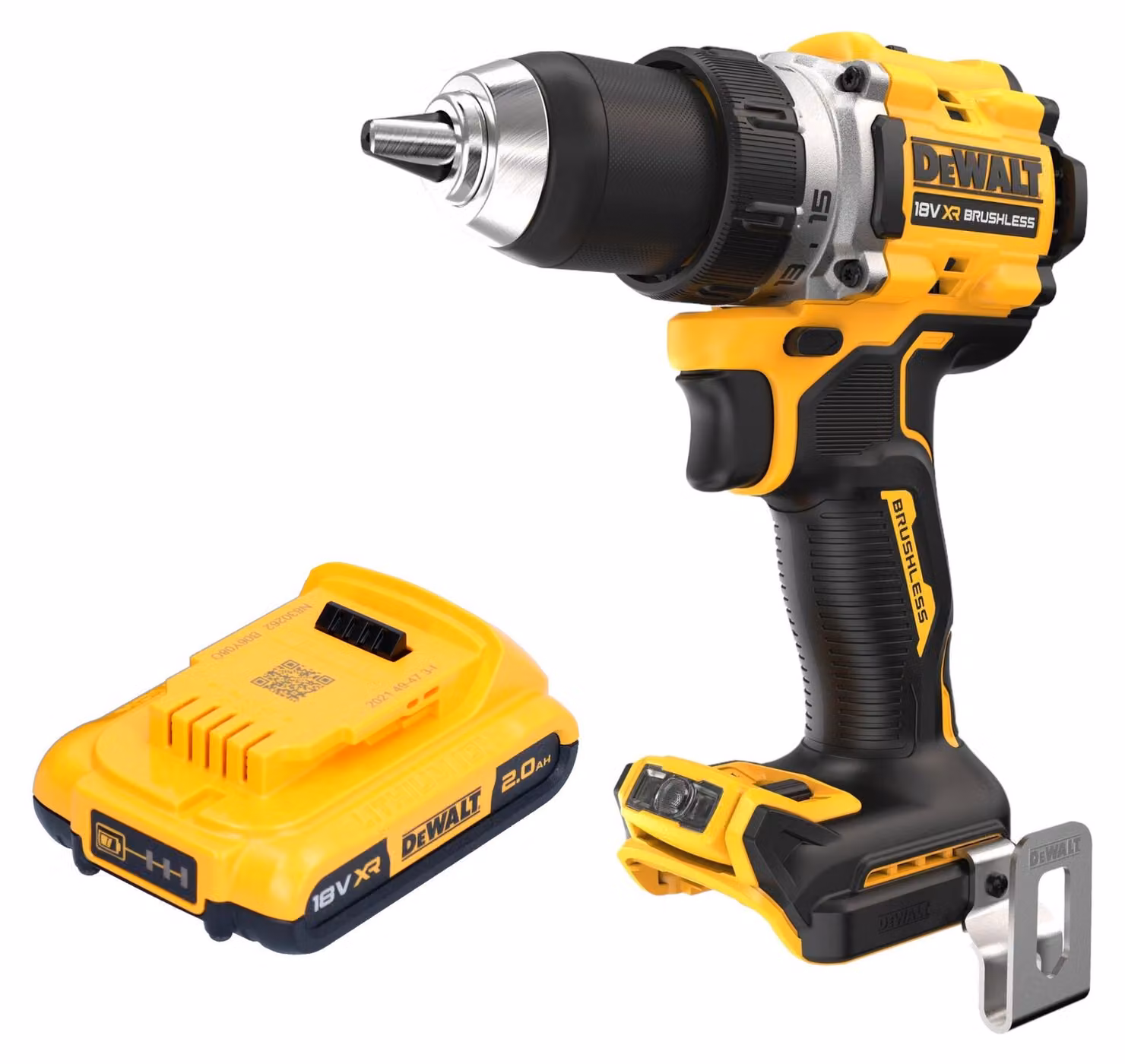 Trapano avvitatore a batteria DeWalt DCD 800 N 18 V 90 Nm senza spazzole + 1x batteria ricaricabile 2,0 Ah - senza caricatore