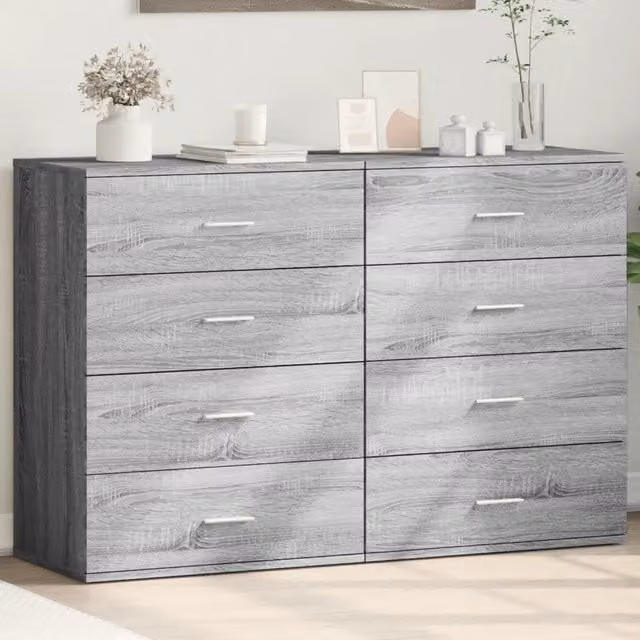 Credenze 2 pz Grigio Sonoma 60x39x80 cm in Legno Multistrato 3276628