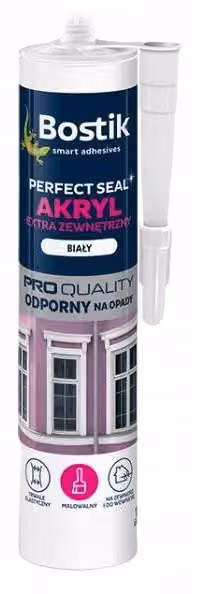 Sigillante acrilico per interni ed esterni, extra elastico, bianco, verniciabile, cartuccia da 280 ml