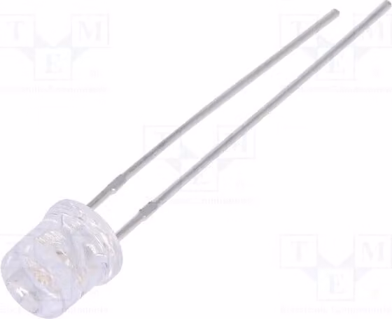 5 LED, 5mm, 2,6÷3,6V, blu, 100°, LL-504BC1E-B4-2B. Diodi LED a montaggio traversa, 5mm, 20mA, 460÷780mcd