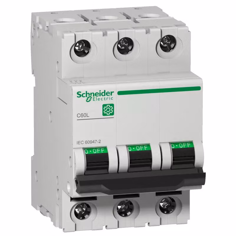 Schneider Electric Multi 9 Interruttore LS OEM C60L a 3 poli, 6 A, caratteristica C, 25 kA, IEC 60947-2, M9F17306