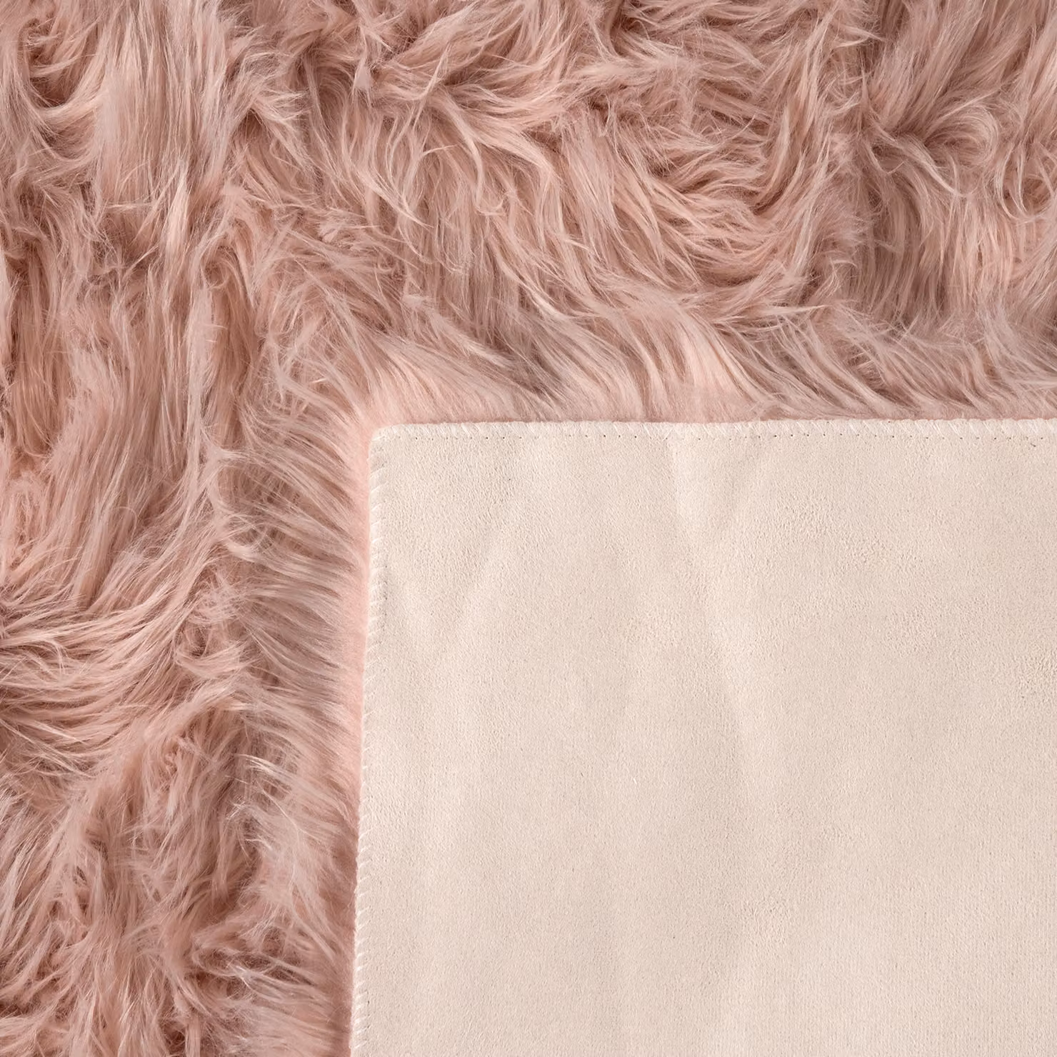 Tappeto rotondo a pelo alto Playara rosa Diametro: 120 cm – 2