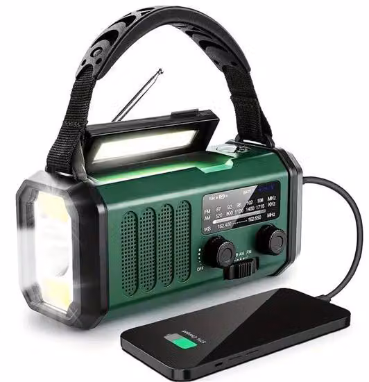 Powerbank solare ricaricabile da 10000 mAh, verde scuro