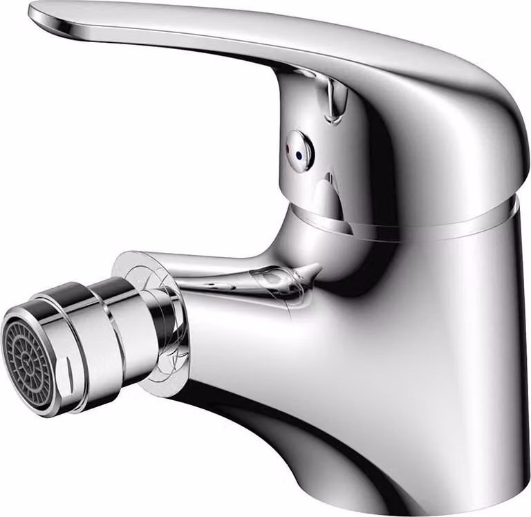 Miscelatore per bidet Belvit, finitura cromata, monocomando, montaggio a parete con getto orientabile