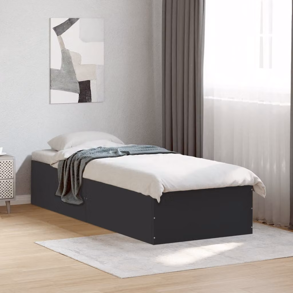 Giroletto vidaXL Nero in Legno Multistrato L: 78 cm, P: 193 cm, H: 35 cm