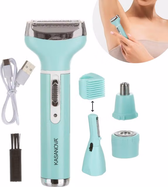 Rasoio 4 in 1 ricaricabile senza fili Kasanova colore turquoise