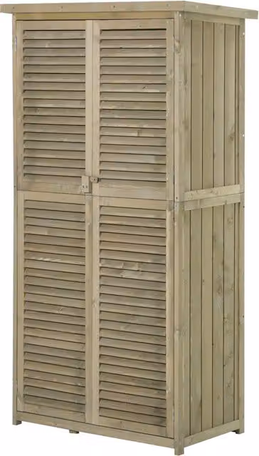 Armadio Mobile Portaoggetti da Giardino 87x46,5x160 cm in Legno Grigio