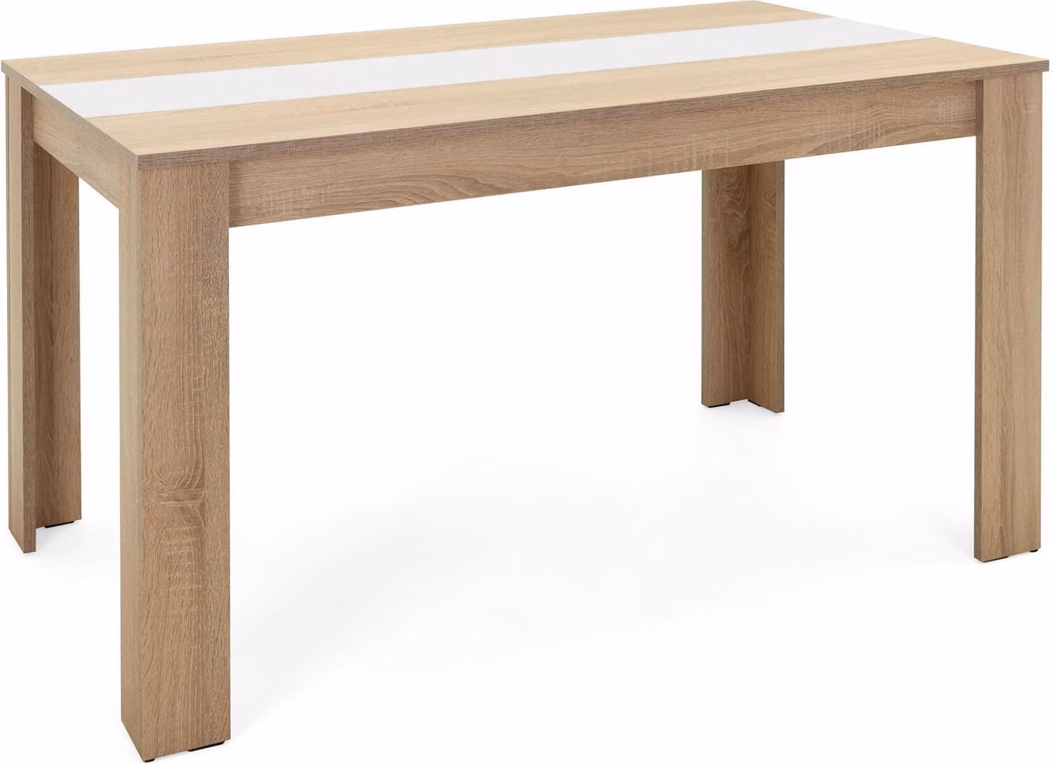 Tavolo da pranzo >Naperville< in rovere Sonoma - 138x74x80 cm (LxAxP)