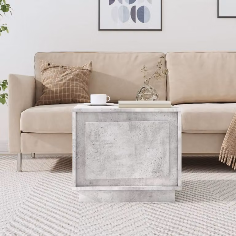Maison Exclusive - Tavolino grigio cemento 51x50x44 cm Materiale ligneo