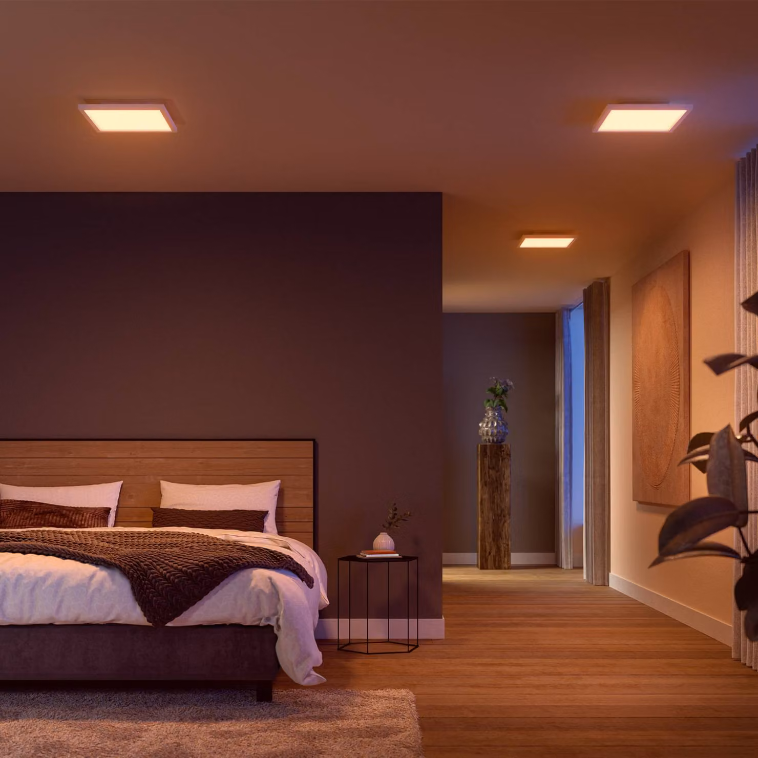 Philips Hue Plafoniera smart Surimu, dimmerabile, Bianco / Opale, Soggiorno / Sala da pranzo, Alluminio, Moderno