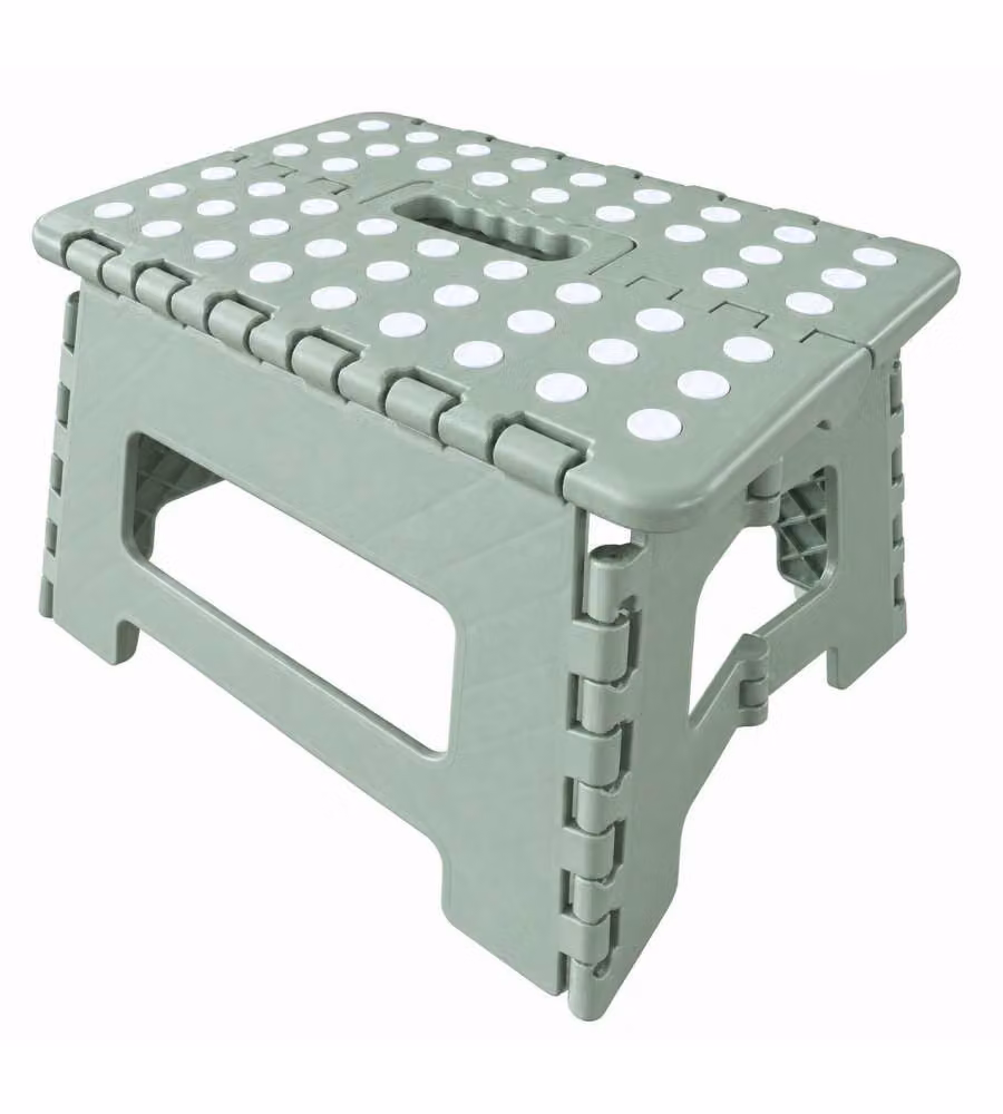 Sgabello Pieghevole Plastica Verde 31x22x22 cm Portata 150 kg