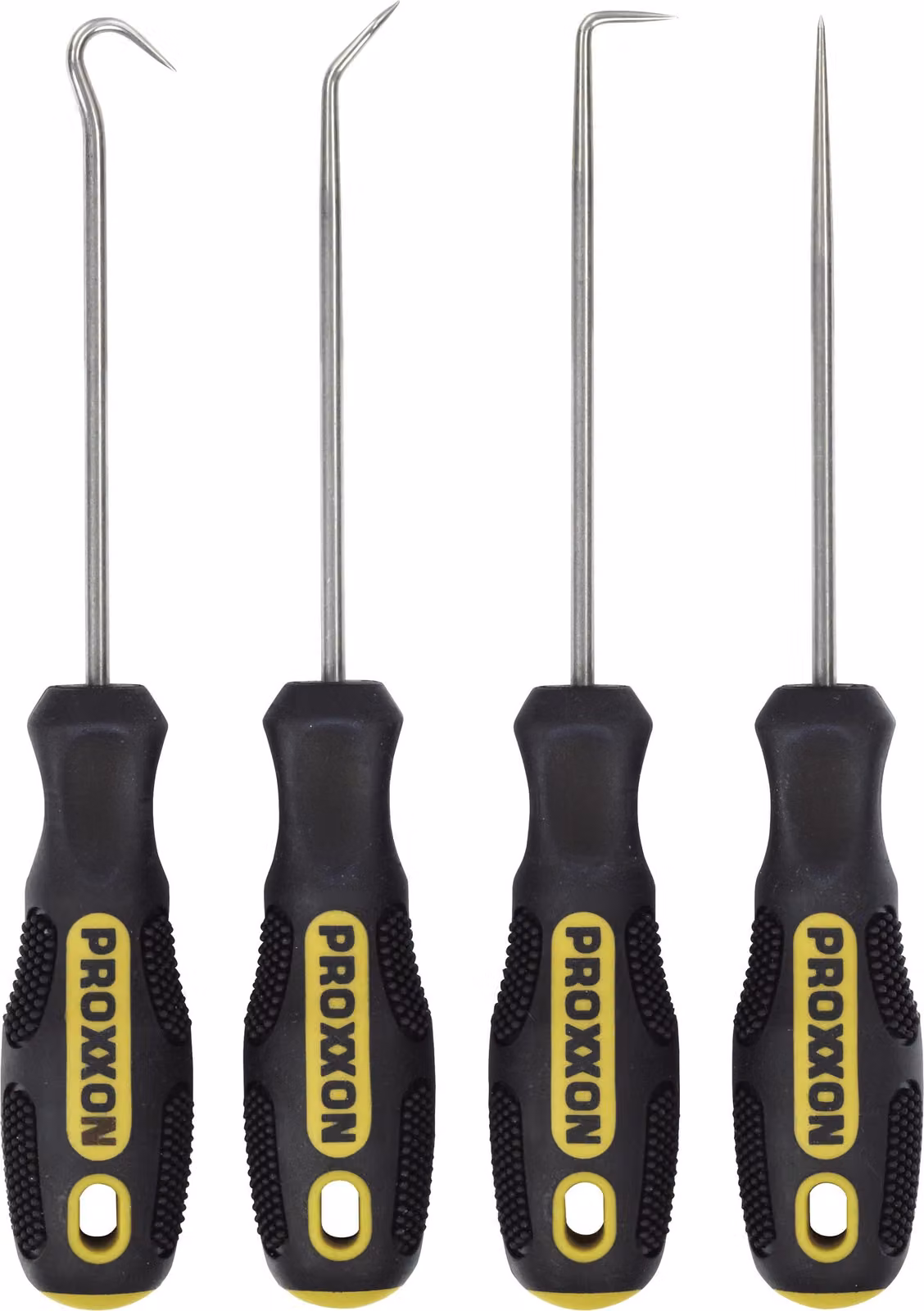 Proxxon Micro Spezial-Haken Set 4-teilig Winkelspitze, 2-K Griff, für KFZ