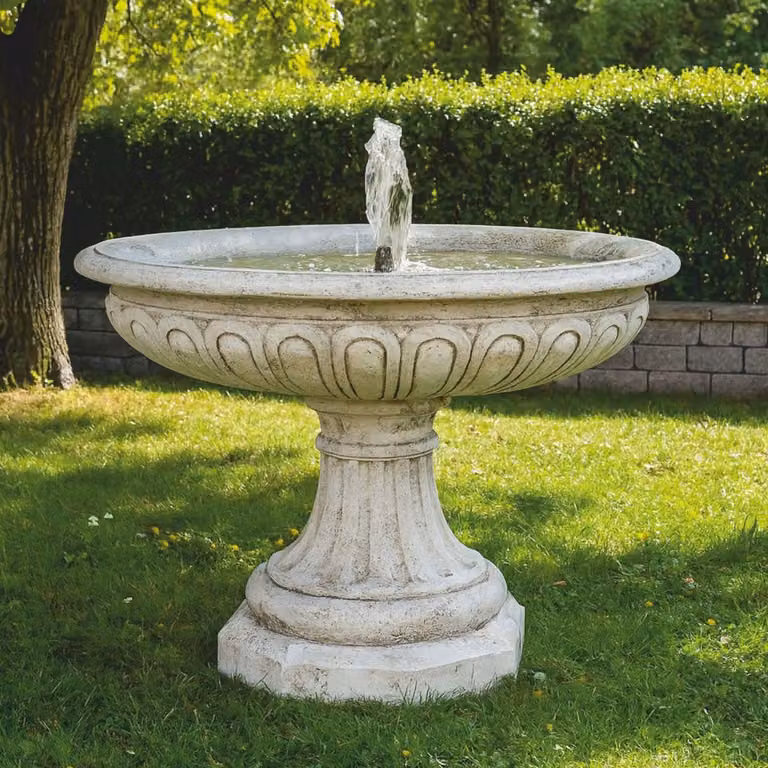 Casa Padrino Fontana Barocca Bianca Ø 150 x H. 115 cm - Italy