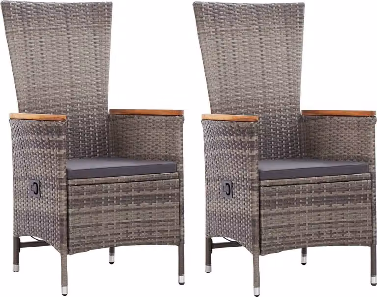 Set Mobili da Pranzo per Giardino 3 pz Grigio