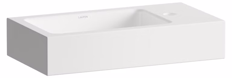 LAUFEN XPLORE.S lavabo, rectangulaire, tablette à droite, 1 trou pour robinet, sans trop-plein, 500x268x100mm, blanc brillant, H515XS40001111, H515XS40001111