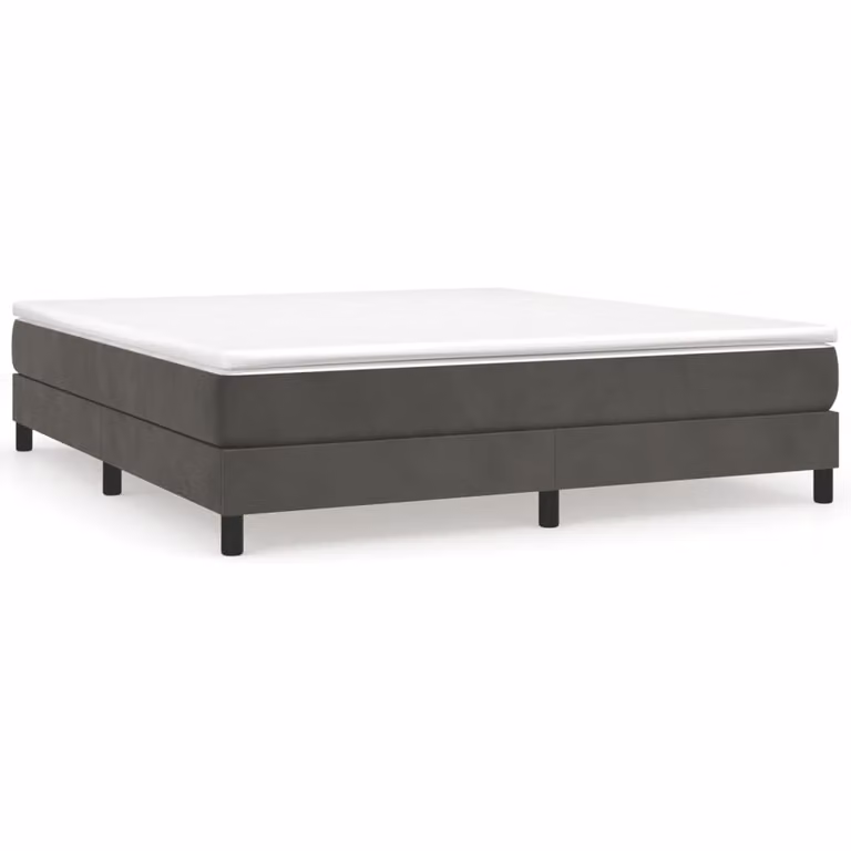 Struttura Letto a Rete a Molle Grigio Scuro 180x200 cm Velluto