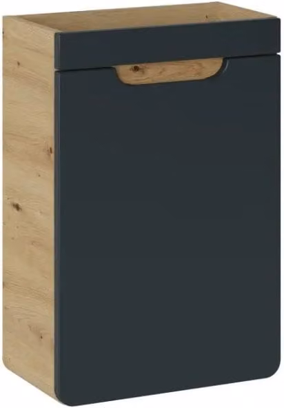 Mobile sottolavabo da bagno Meublorama moderno sospeso con ante a battente, colori grigio, beige e antracite, L: 40 cm, H: 60 cm, P: 22 cm