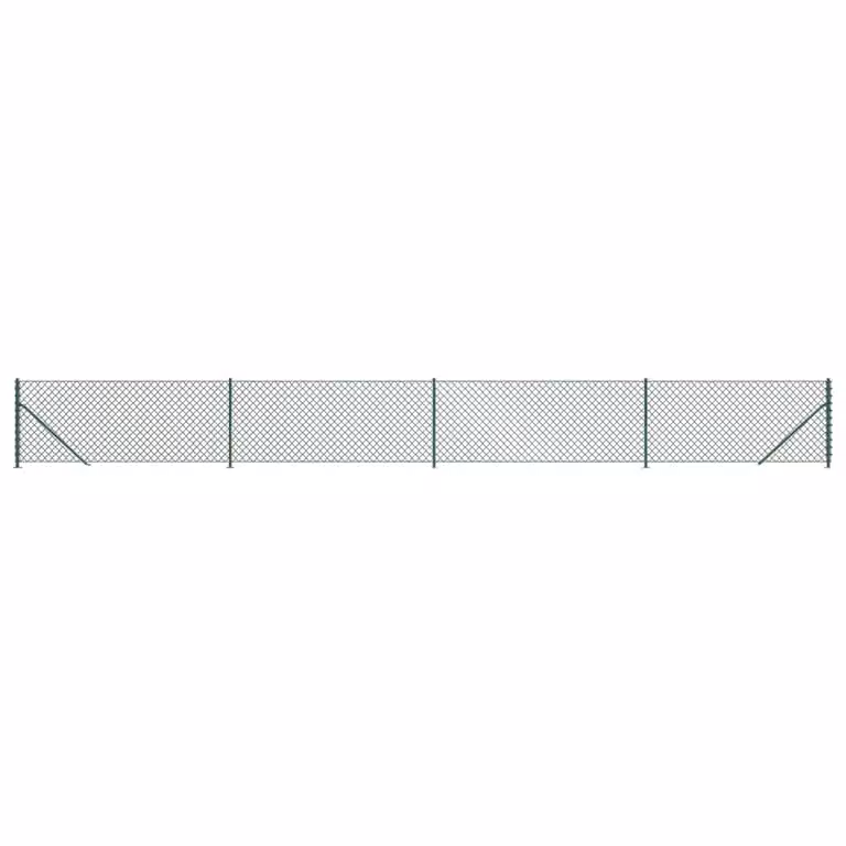 Recinzione a Rete con Flangia Verde 0,8x10 m