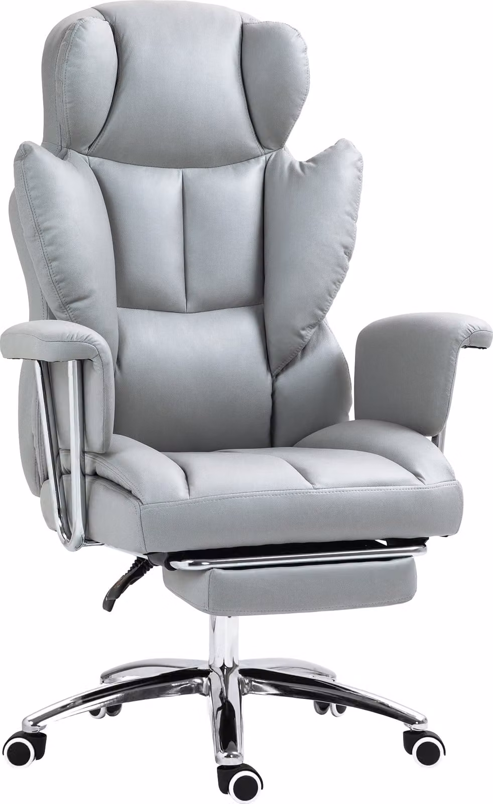 Sedia da ufficio HOMCOM con funzione reclinabile, sedia da scrivania ergonomica, sedia girevole