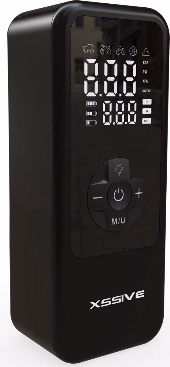 Xssive Compressore d'aria portatile con display digitale 5200mAh