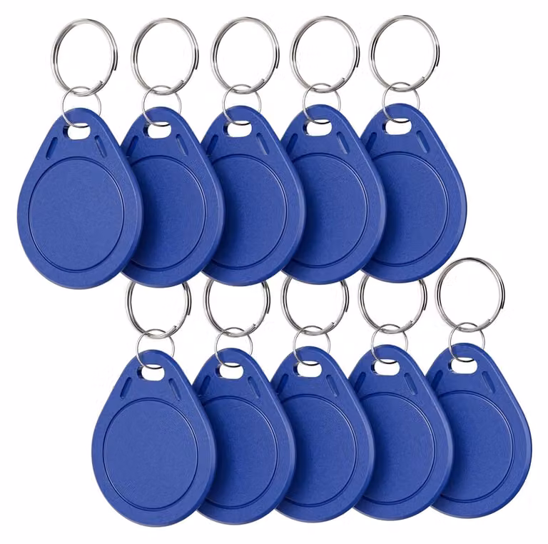 Portachiavi NFC RFID, 10 pezzi, chip M1 1K, frequenza 13,56 MHz, colore blu