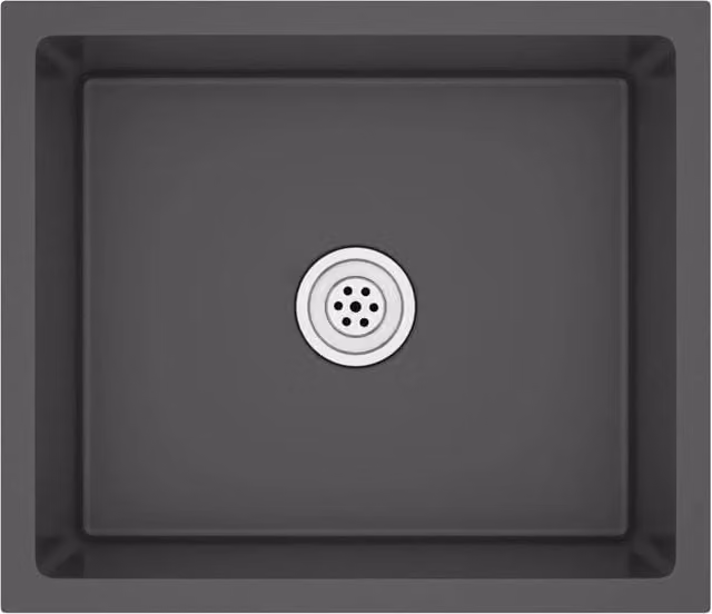 Lavello da cucina fatto a mano 51 x 44 cm acciaio inox nero 02_0002454