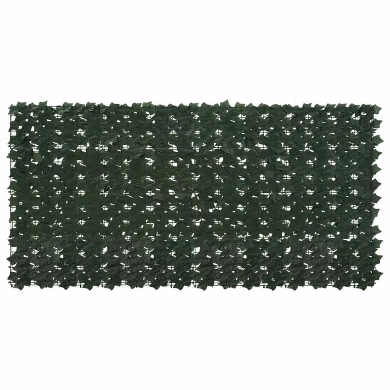 vidaXL Schermo per balcone con siepe artificiale verde scuro L: 200 cm, H: 100 cm