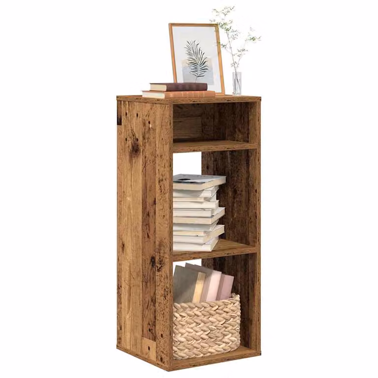 Libreria vidaXL in legno stile rustico marrone con pannello posteriore L: 34 cm, P: 31 cm, H: 80 cm