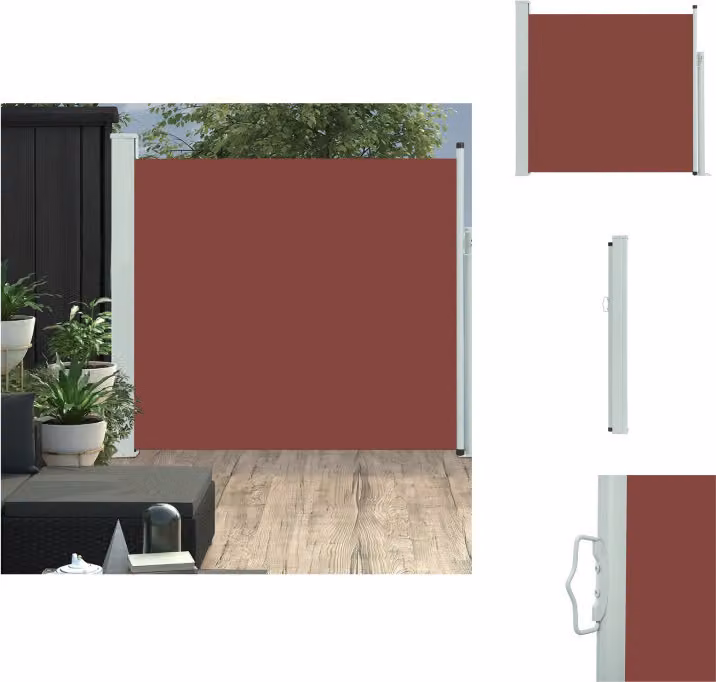 vidaXL Tenda laterale estensibile 170×300 cm Marrone - Ombrelloni e tende da sole