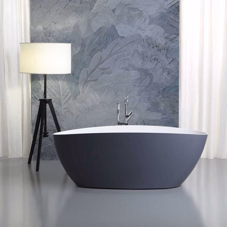 Vasca da bagno freestanding design moderno grigio | Rachele