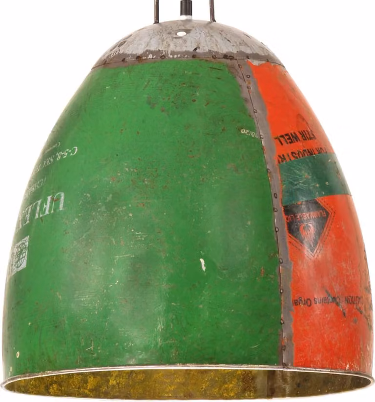 vidaXL Lampada a sospensione in stile industriale 25 W multicolore rotonda 42 cm E27