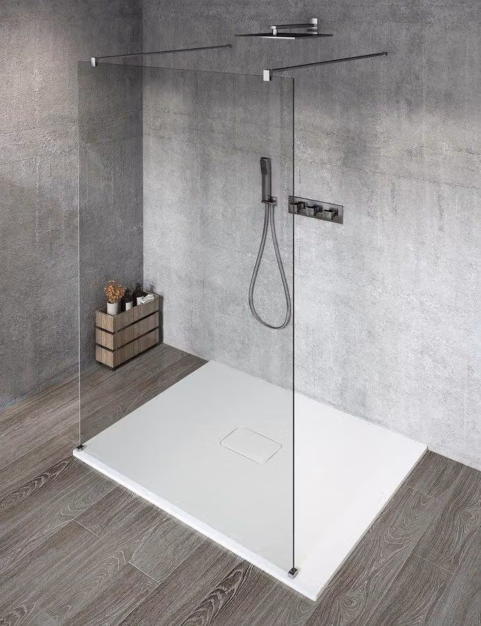 Pannello in vetro per cabina doccia Gelco VARIO CHROME, autoportante, in vetro trasparente, 1200 mm