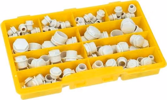Tappi in plastica grigi M12-M25, set da 108 pezzi, tappi cilindrici, tappi per tubi flessibili