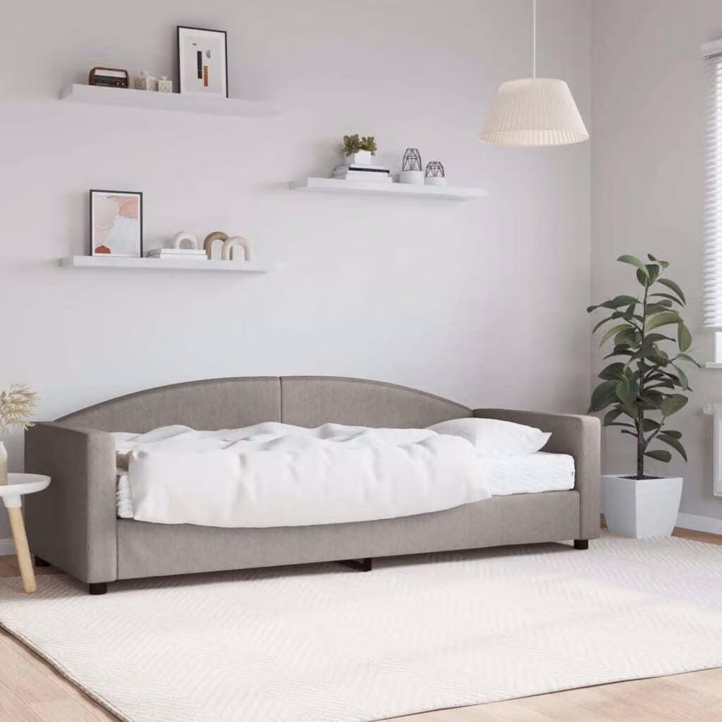 Maison Exclusive - Divano letto con materasso color taupe 80x200 cm in tessuto